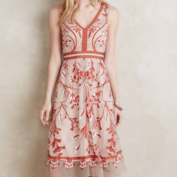 Moulinette Soeurs Dresses & Skirts - Anthropologie Moulinette Souers Alicante embroidered rhinestone dress